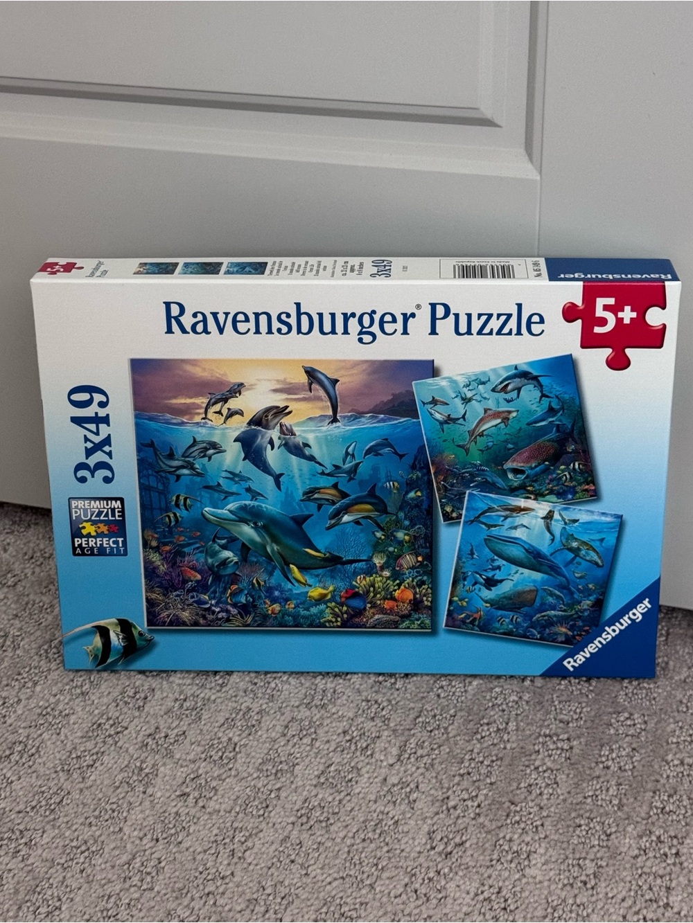 Ravensburger Ocean Life Puzzle Set 3x49 Piece Jigsaw Puzzles for Kids